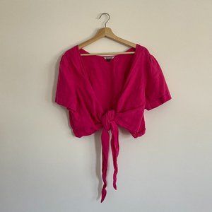 Nettle Studios Hot Pink Tied Back to Front Top, Size XL, Great Condition!!